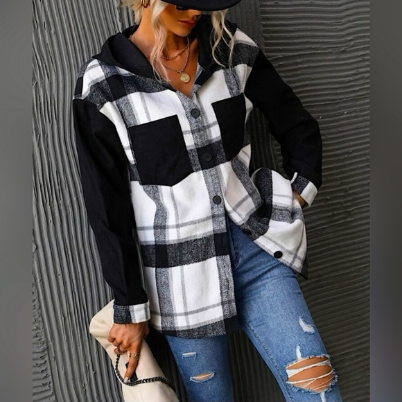 Buffalo Plaid hooded shacket - Picture 4 of 4
